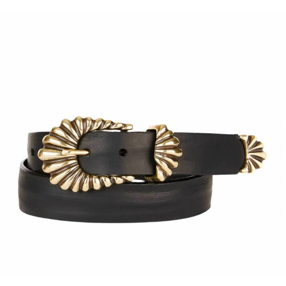 NEW BRAVE women's lorali leather belt in black